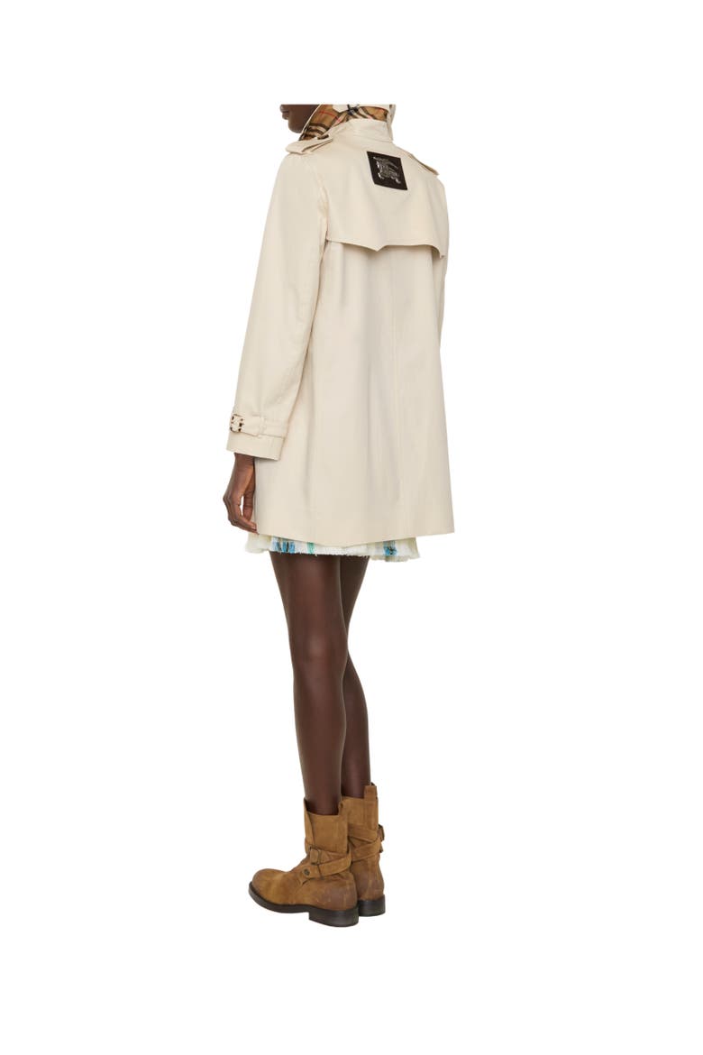 Short Gabardine Summerside Trench Coat, Alternate, color, Clam beige