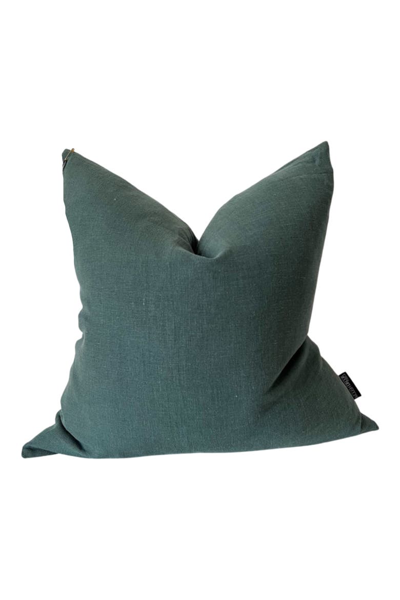 Linen Pillow Cover, Main, color, BLUE TONES