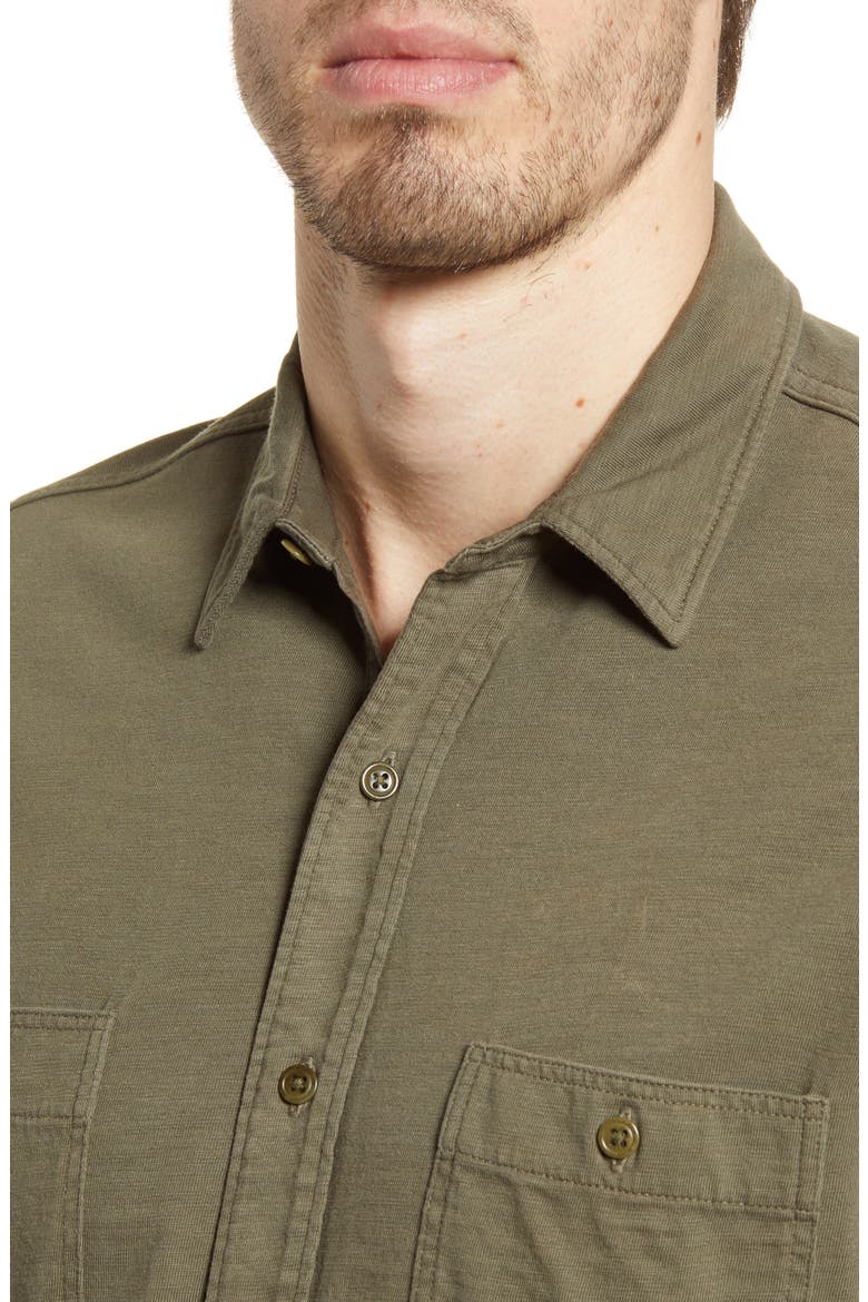 Brand Seasons Button-Up Shirt, Alternate, color, OLIVE