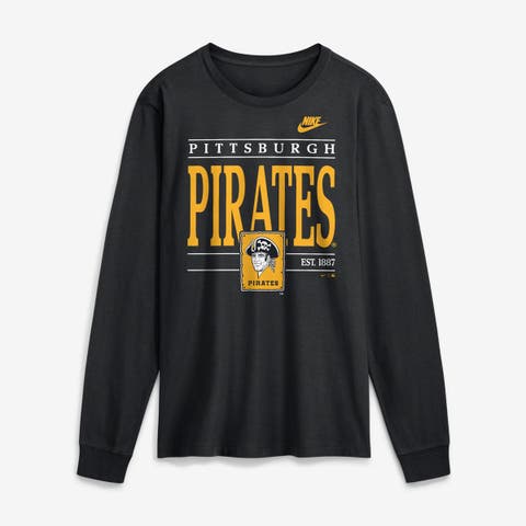 Men's Nike Black Pittsburgh Pirates Cooperstown Graphic Long Sleeve T-Shirt