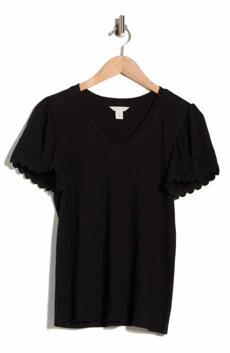 Caslon® Scallop Trim T-Shirt