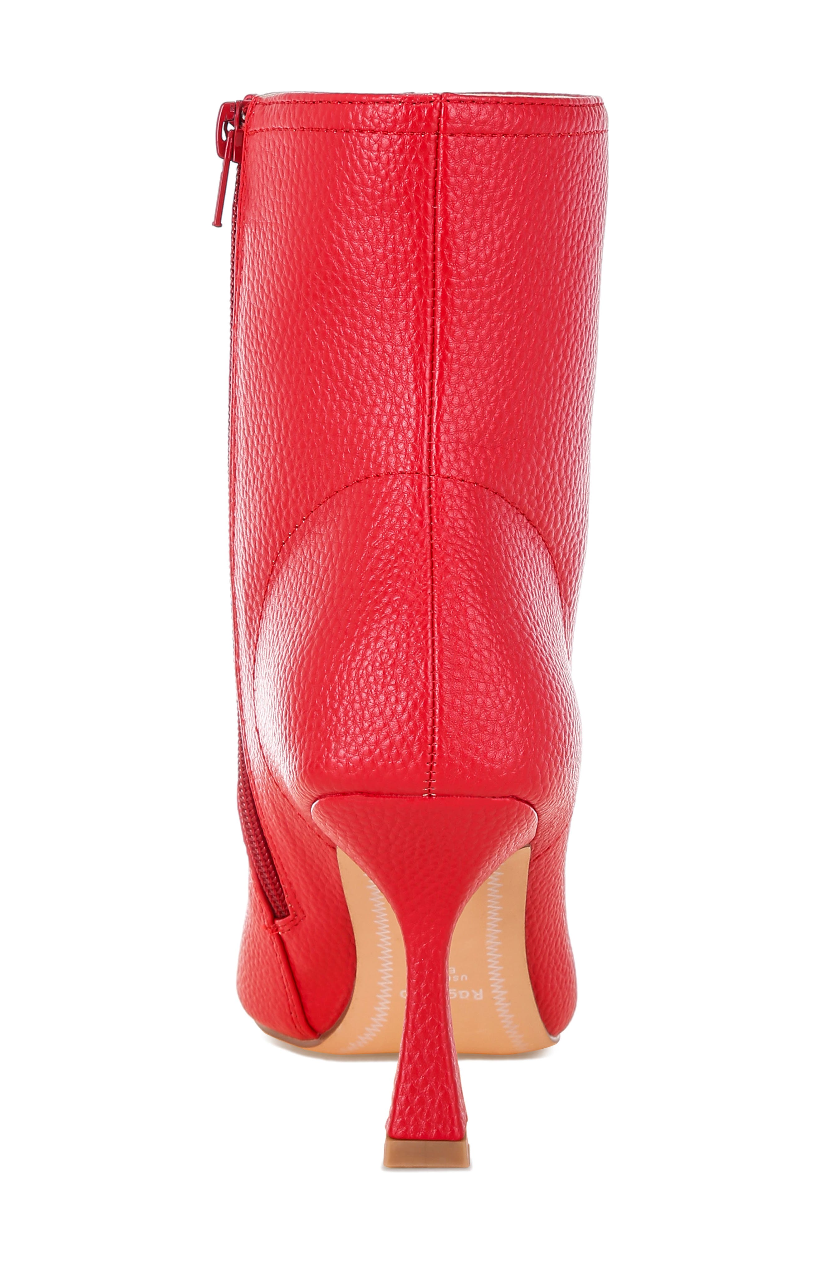 Rag & Co Farnak Pointed Toe Bootie, Alternate, color, Red