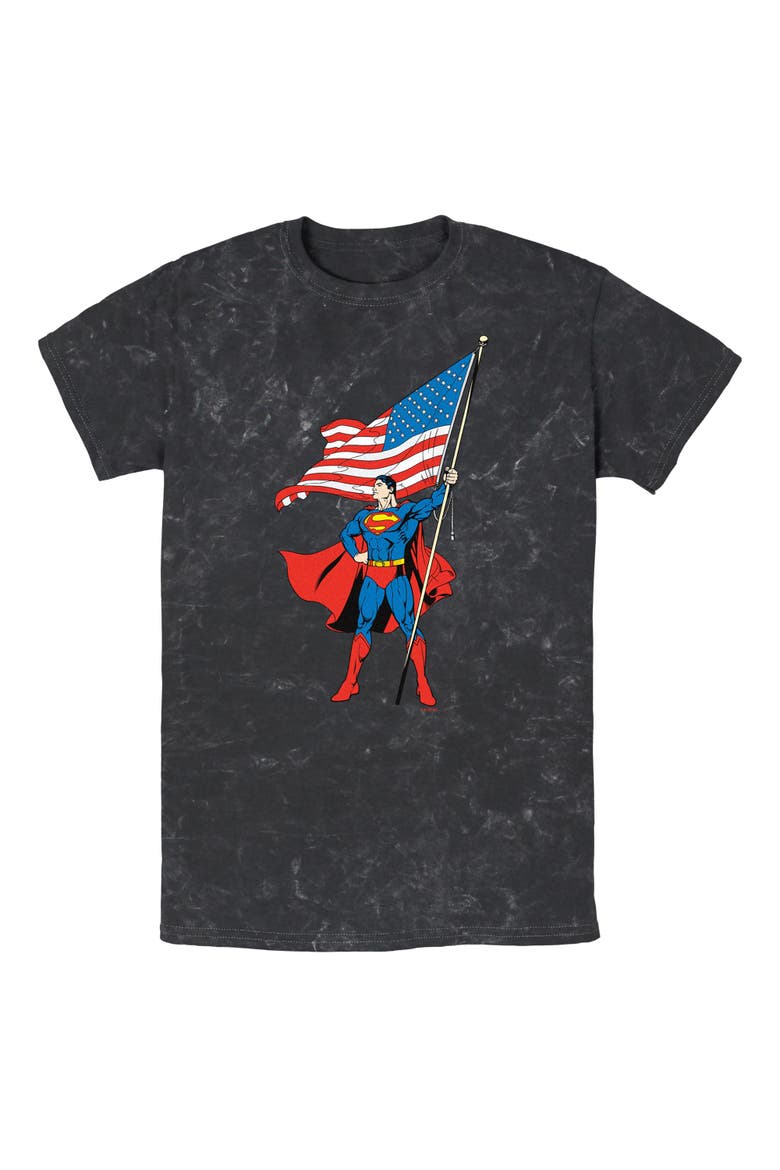 Men's Proud American Flag Short Sleeve Graphic T-Shirt, Main, color, Black