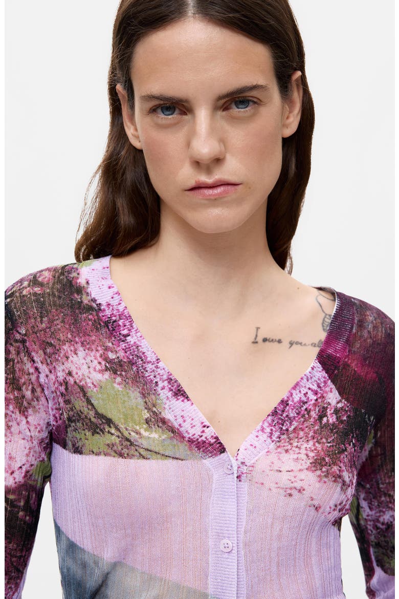 Thin Gauge Cardigan, Alternate, color, PINK