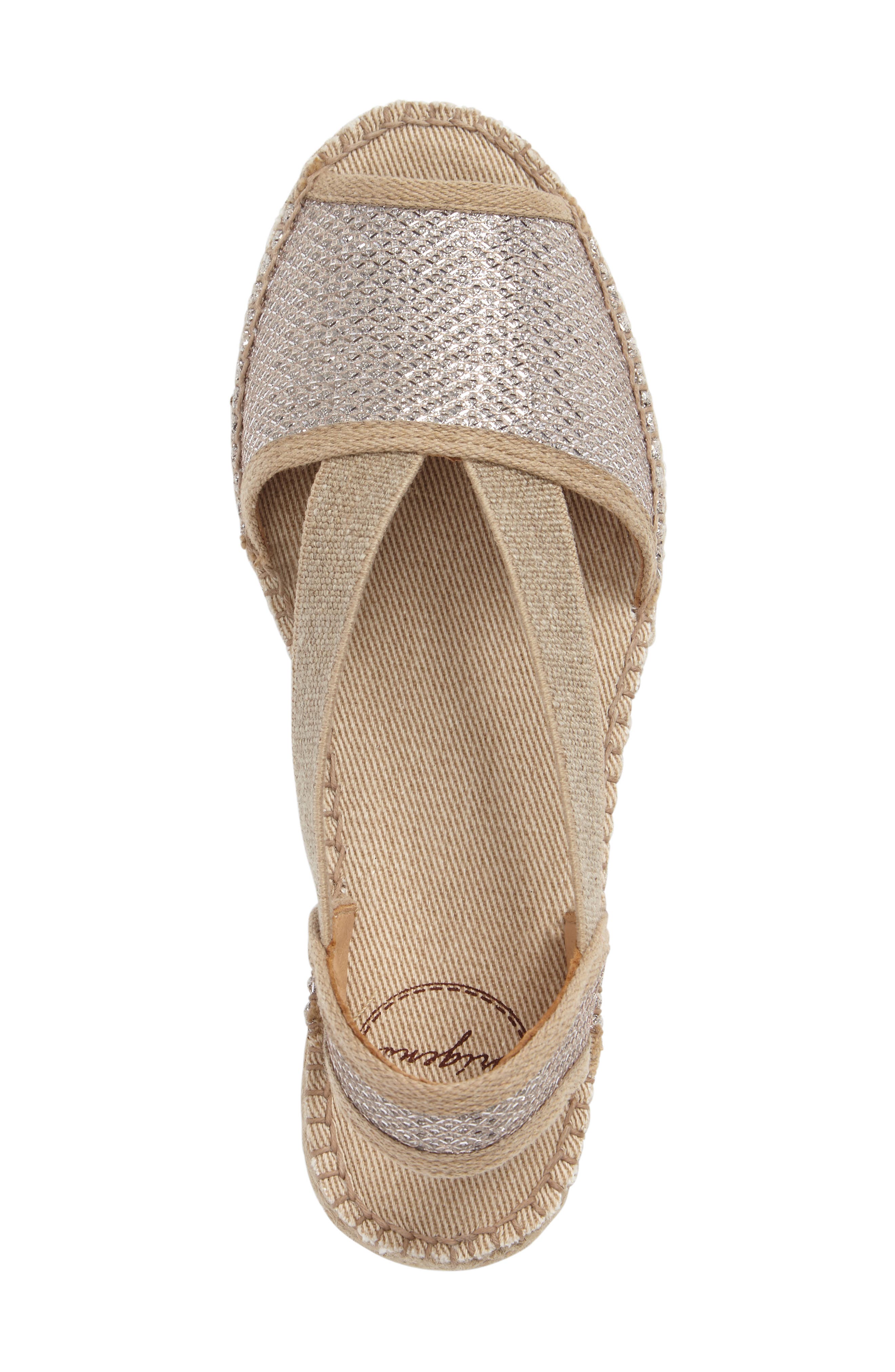 Estel Espadrille Sandal, Alternate, color, PLATINUM FABRIC