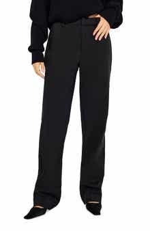 Good American Cotton Blend Straight Leg Pants