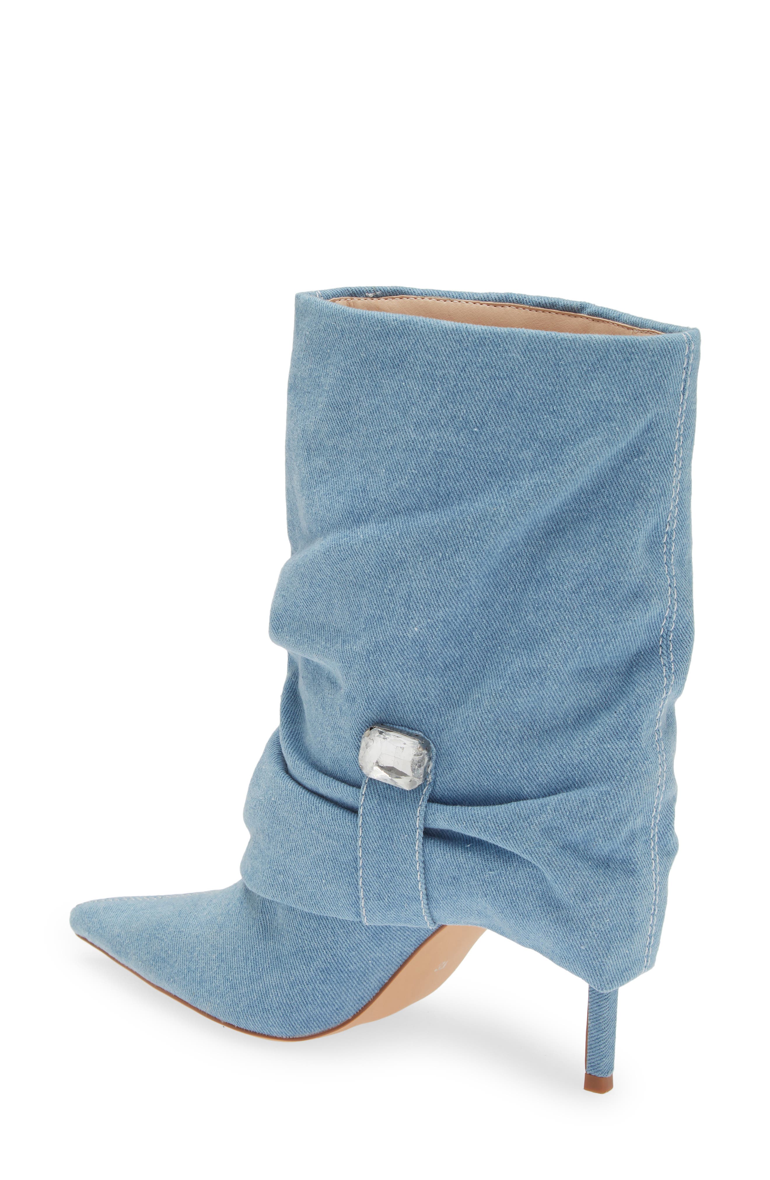 Fox Pointed Toe Bootie, Alternate, color, BLUE