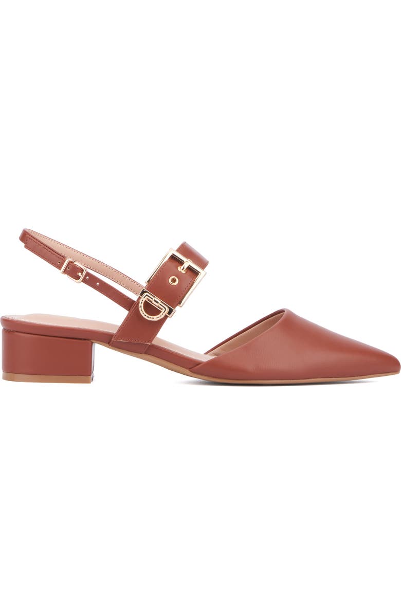 NEW YORK AND COMPANY Rea Slingback Pump, Alternate, color, Cognac