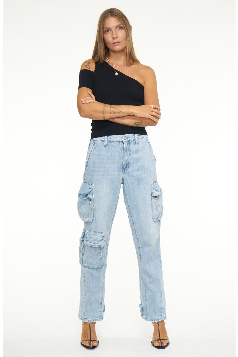 Bobbie Utility Cargo Jeans, Alternate, color, KANAN