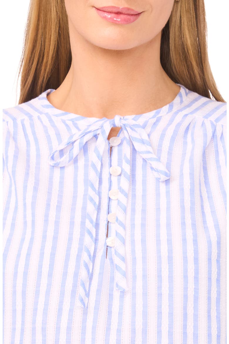 Rochelle Stripe Cotton Top, Alternate, color, BLUE SURF