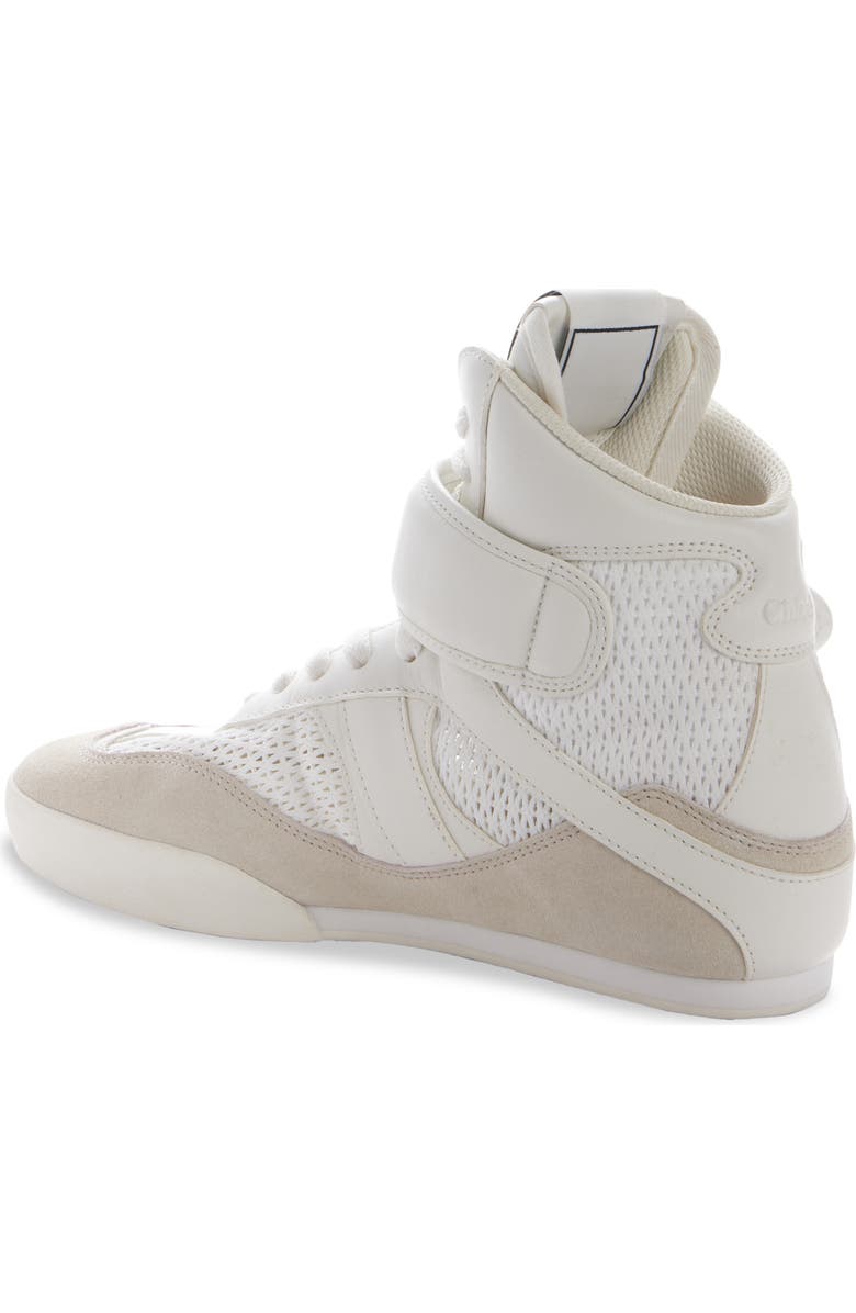 Chloé Kick Leather & Mesh High Top Sneaker, Alternate, color,