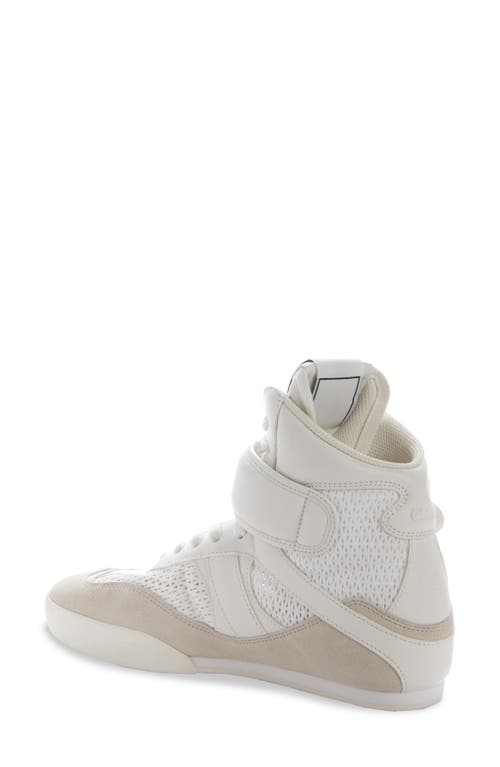 Shop Chloé Kick Leather & Mesh High Top Sneaker In Cloudy Cream