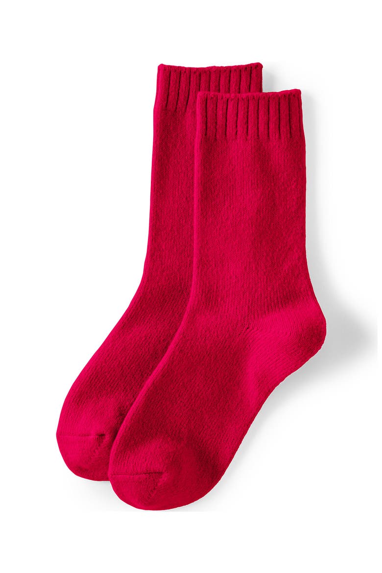 CashTouch Crew Socks, Main, color, Heritage Red