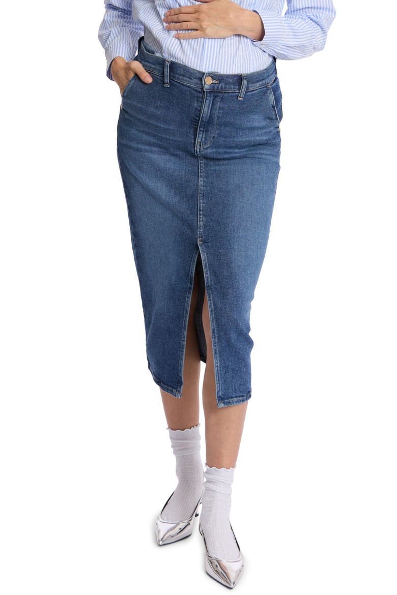 Emma Maternity Pencil Skirt, Main, color, MID BLUE