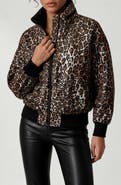 Noize Zaylee Leopard Printed Bomber Jacket