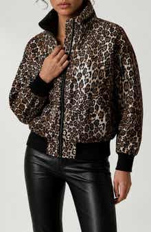 Zaylee Leopard Printed Bomber Jacket