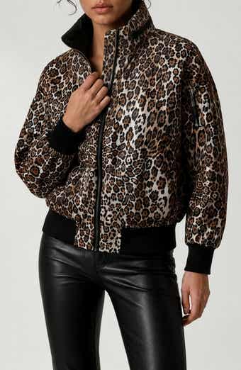 Zaylee Leopard Printed Bomber Jacket