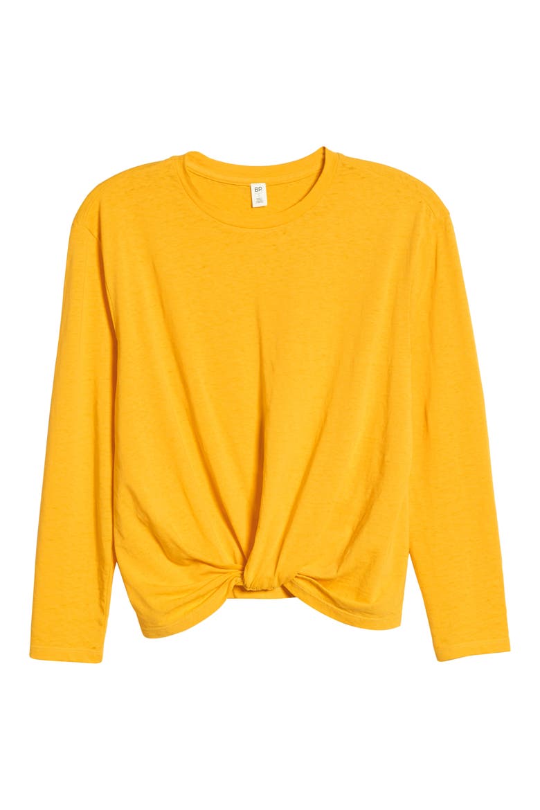 Knot Front Tee, Alternate, color, YELLOW SPECTRA