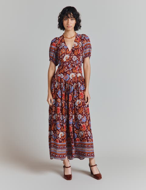 Christy Crepe Midi Tea Dress