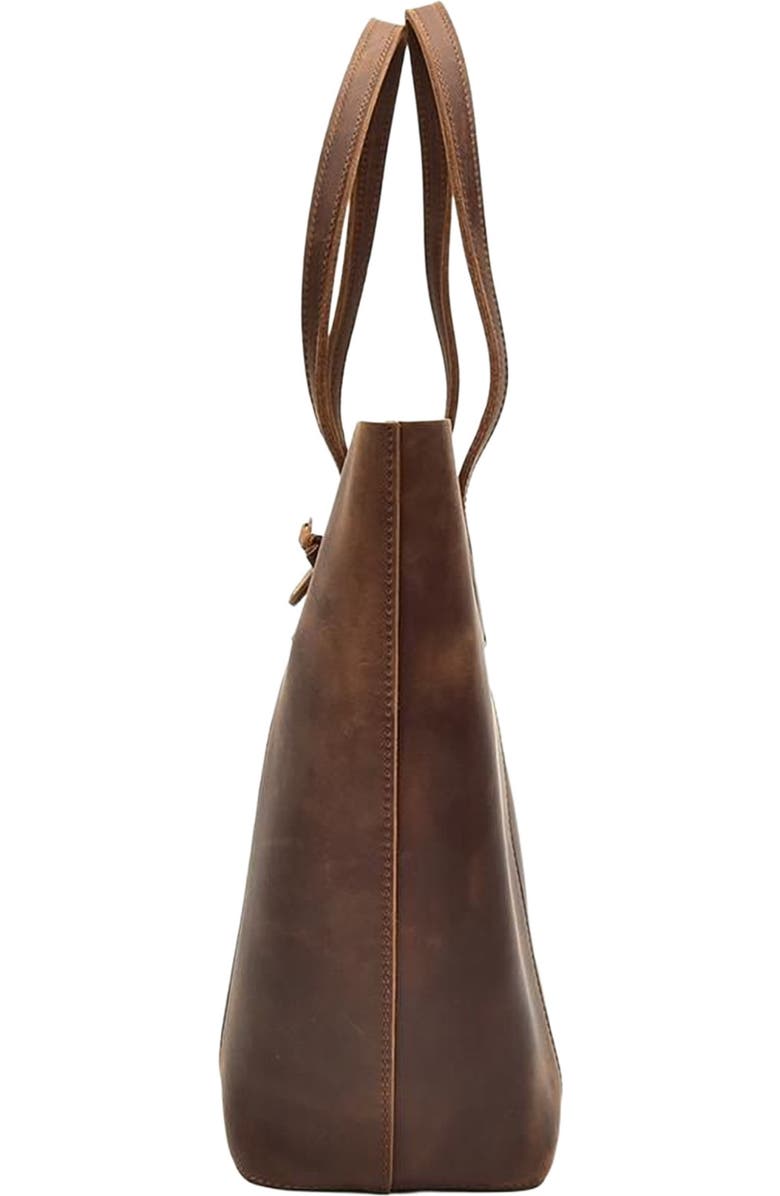 STEEL HORSE LEATHER The Taavi Tote | Handcrafted Leather Tote Bag, Alternate, color, Brown