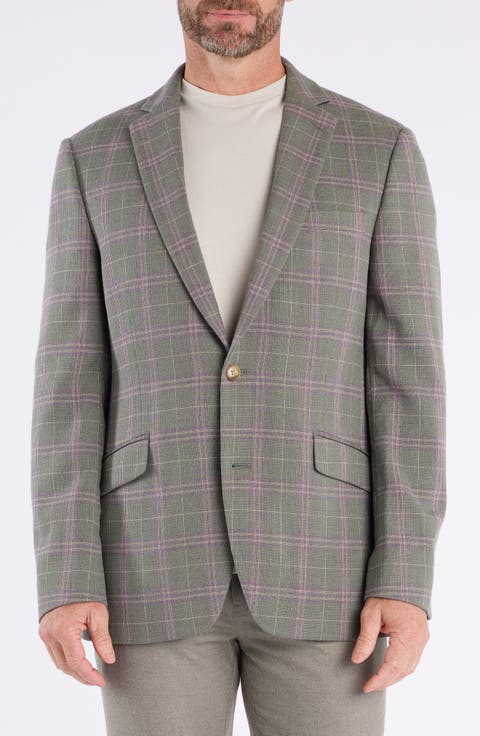 Windowpane Sport Coat (Regular, Short & Long)