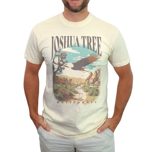 Lost Gods Retro Joshua Tree Eagle Scene  Graphic T-shirt In Ivory