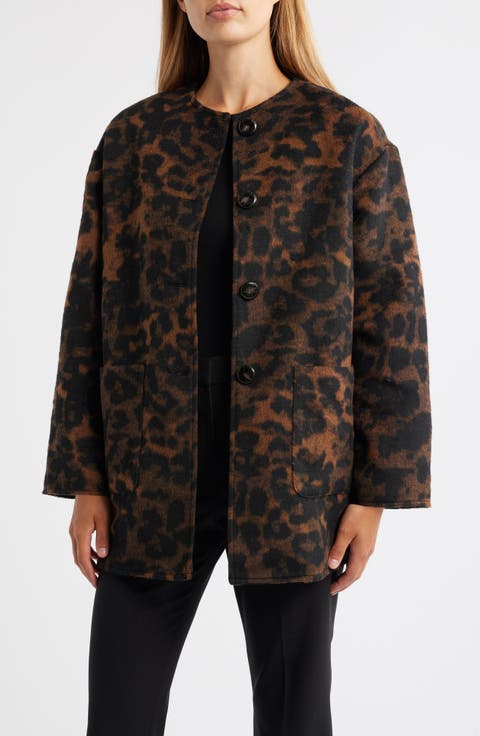 Leopard Print Topper Coat