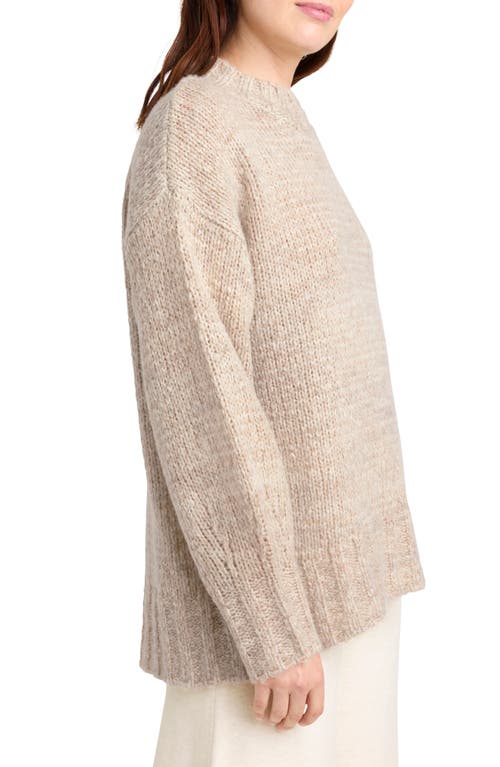 Splendid X Cella Jane Wool Blend Tunic Sweater In Toast Marl