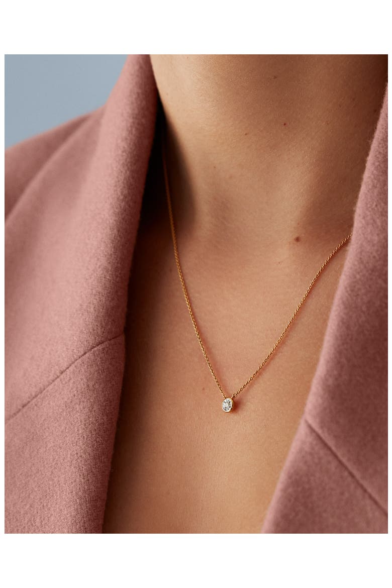 Essential Diamond Necklace, Alternate, color, GOLD