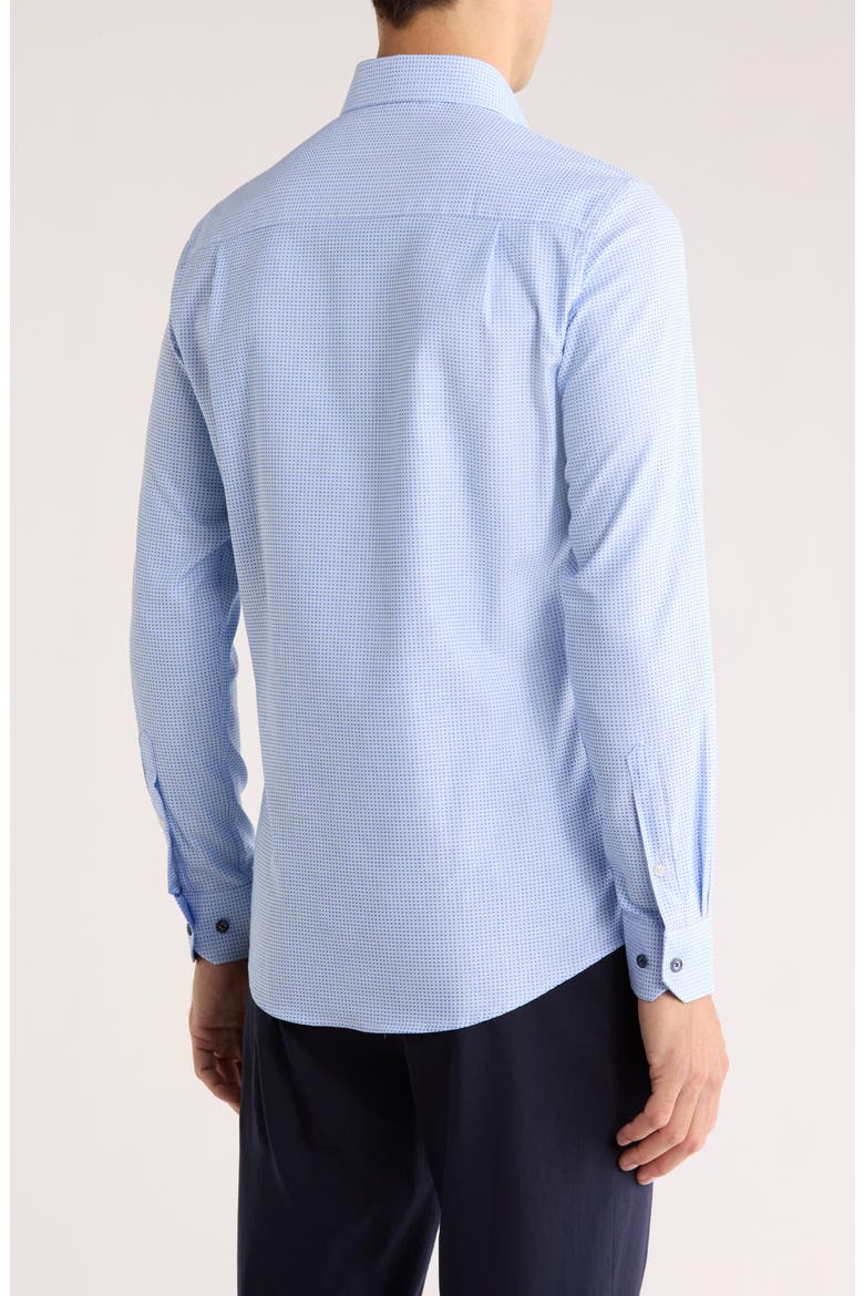 Diamond Print Slim Fit Dress Shirt, Alternate, color, BLUE