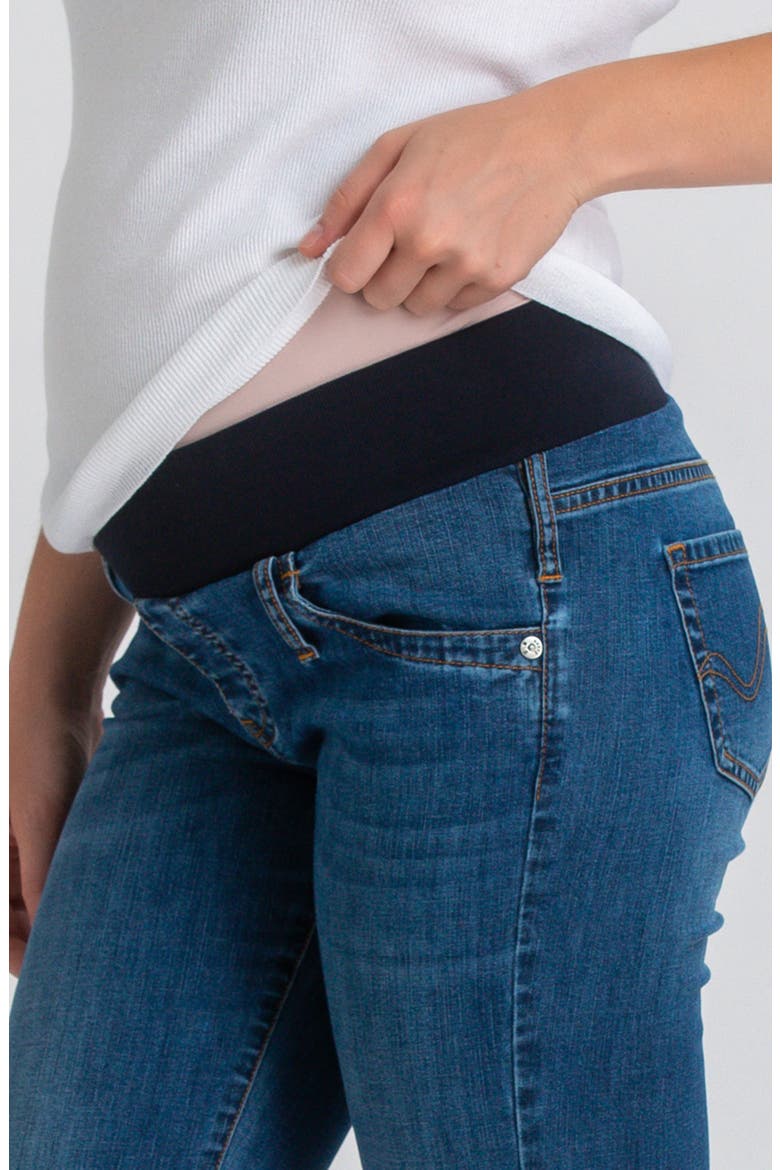 Over the Bump Slim Bootcut Maternity Jeans, Alternate, color, BLUE