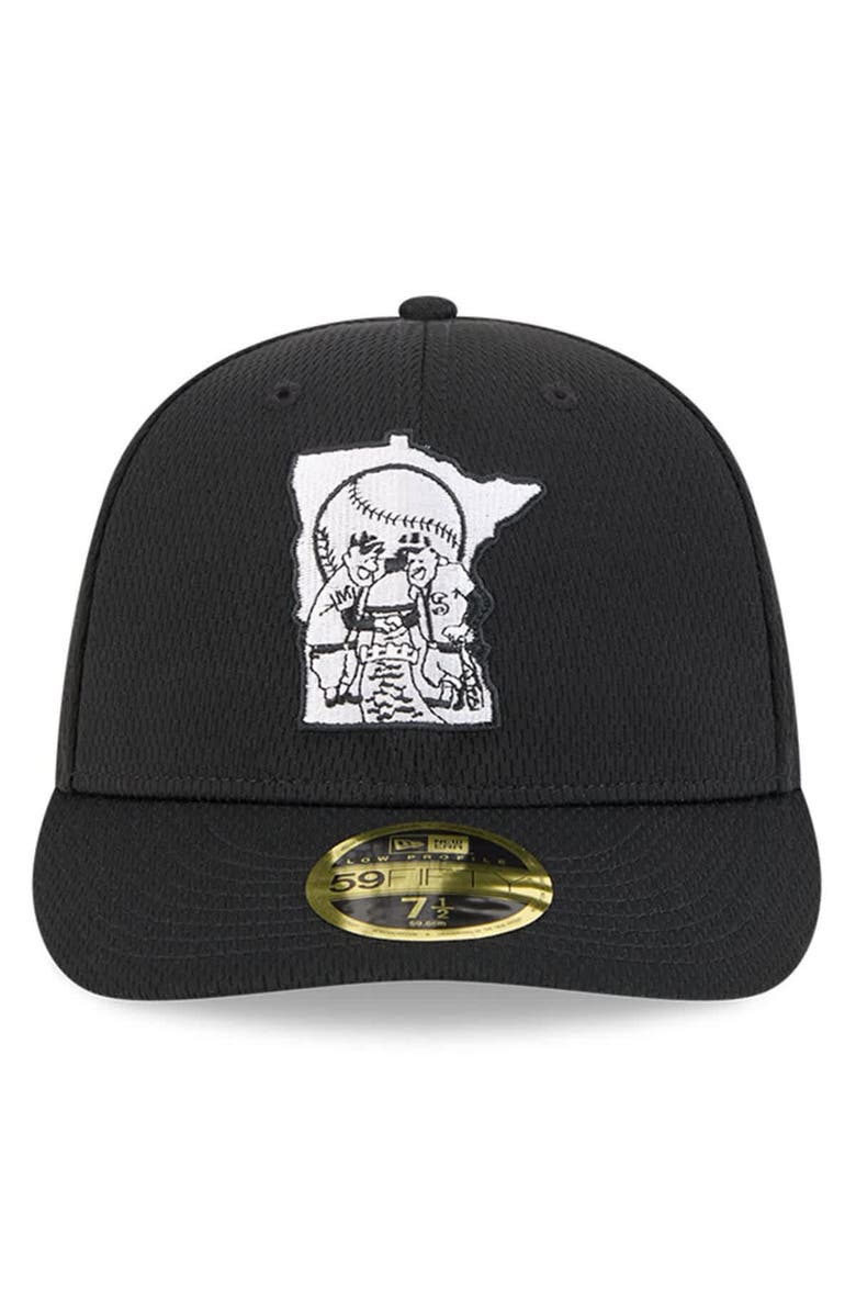 New Era Men's New Era Black Minnesota Twins 2025 MLB Clubhouse Low Profile 59FIFTY Fitted Hat, Alternate, color, Black