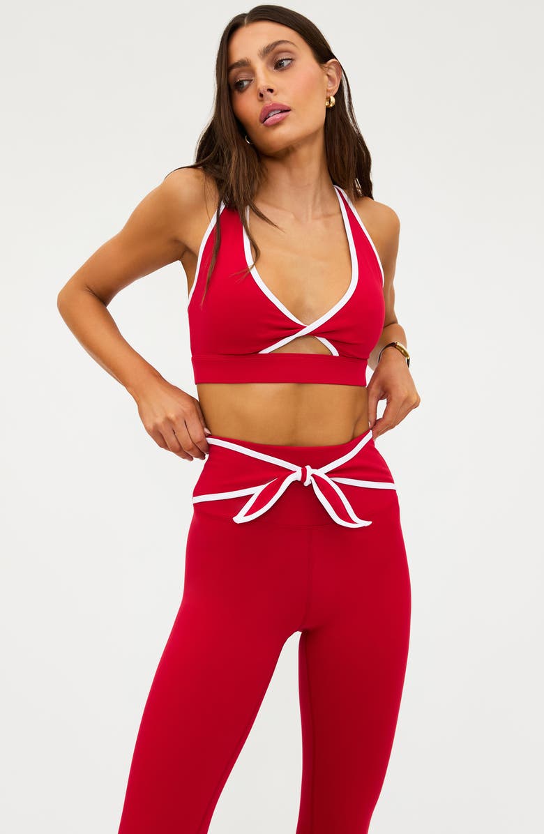 Beach Riot Twist Cutout Sports Bra, Alternate, color, Peppermint