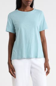 Eileen Fisher Crewneck Short Sleeve Organic Cotton T-Shirt