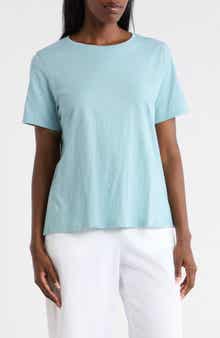 Eileen Fisher Crewneck Short Sleeve Organic Cotton T-Shirt