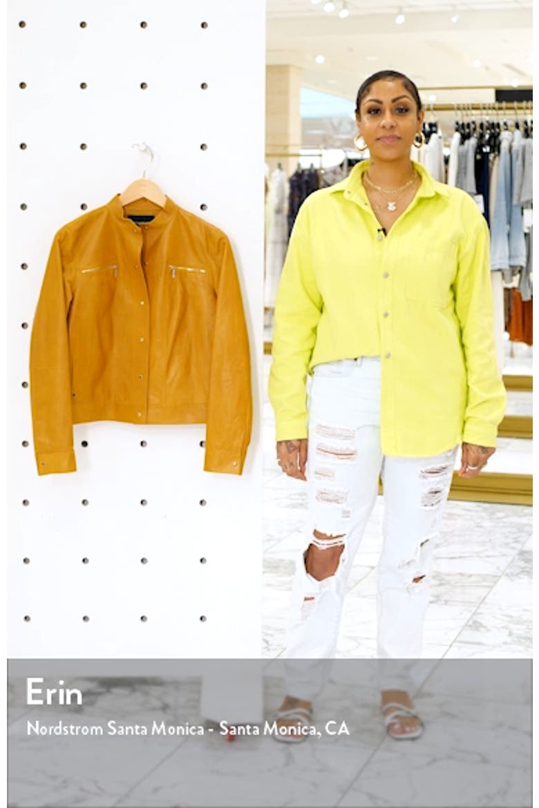 Galicia Glazed Lambskin Leather Jacket video
