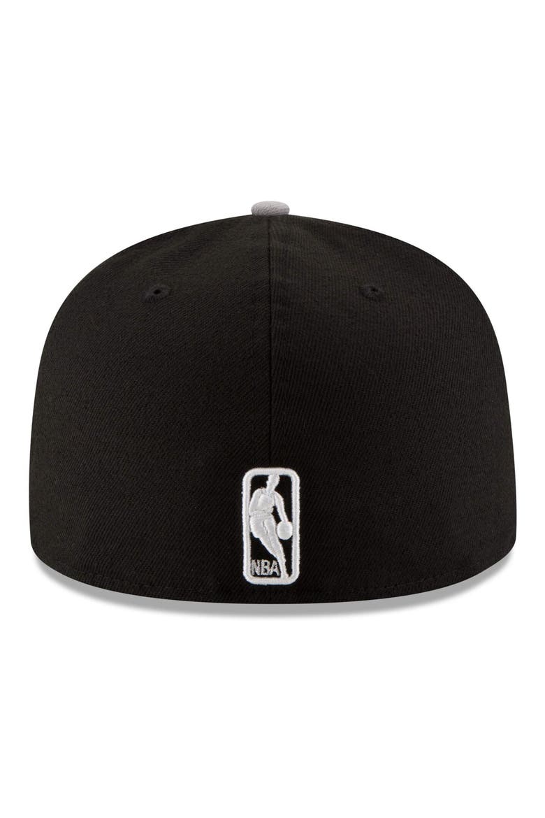 Men's New Era Black/Gray Brooklyn Nets Official Team Color 2Tone 59FIFTY Fitted Hat, Alternate, color, BLACK