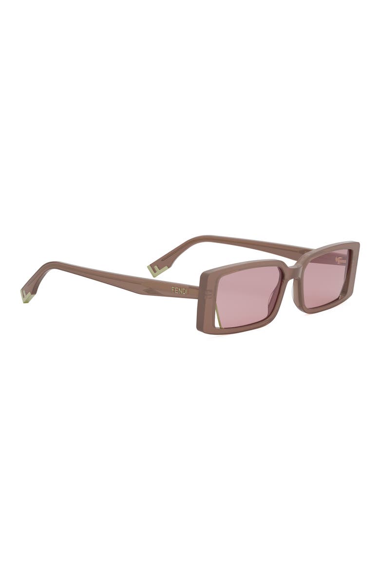 Way 53mm Rectangular Sunglasses, Alternate, color, SLTBRN