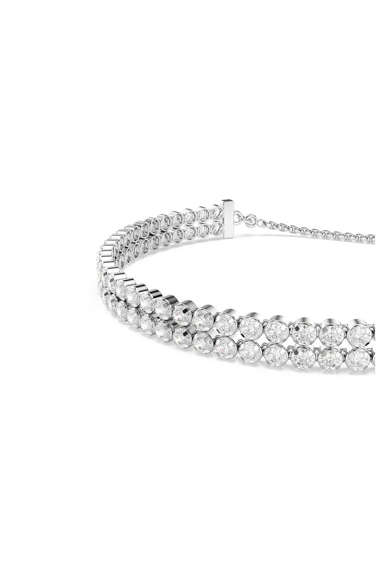 Matrix Crystal Double Row Slider Bracelet, Alternate, color, WHITE