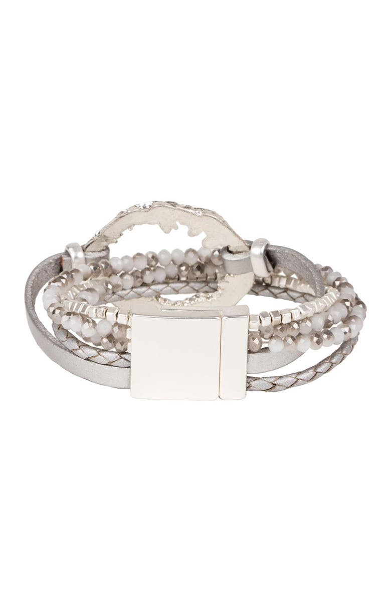 SAACHI Earthly Flow Beaded Multi Strand Wrap Bracelet, Alternate, color, 