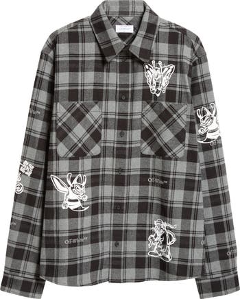 Tシャツ・カットソー Off-White CHARACTER CHECK FLANN SHIRT 25227887_55423360_600.jpg