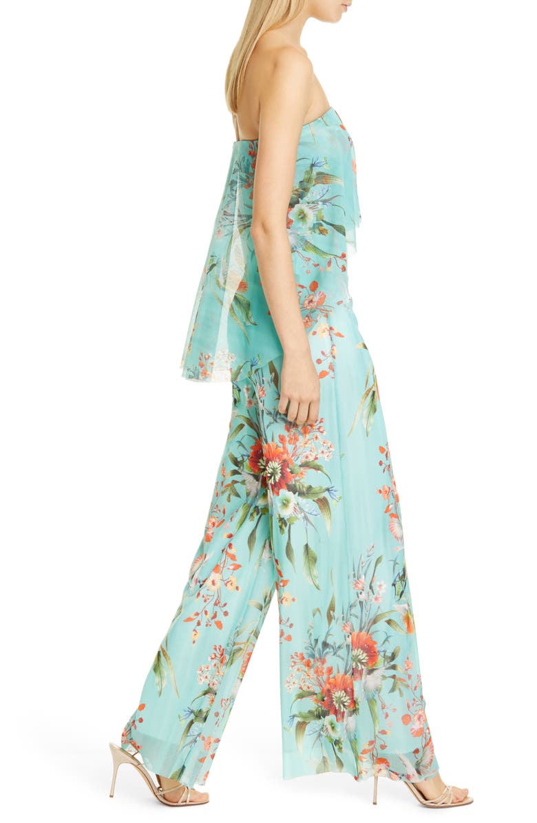 Fuzzi Strapless Wide Leg Jumpsuit, Alternate, color, 