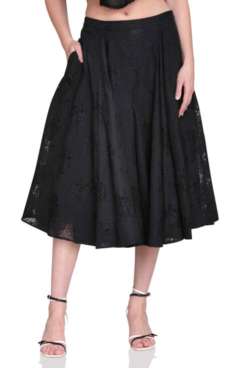 Lace Inset Skirt