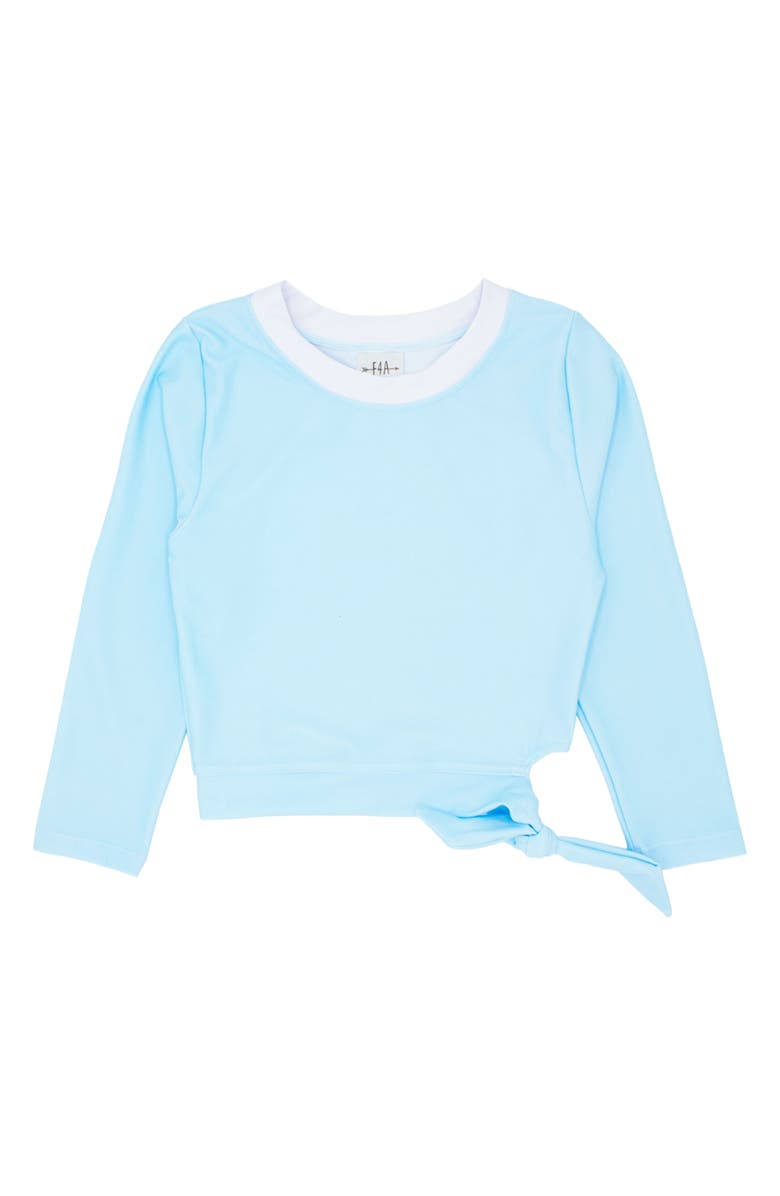 Feather 4 Arrow Kids' Ocean Love Crop Long Sleeve Rashguard, Main, color, 
