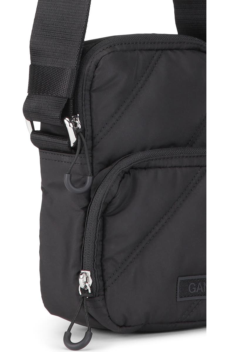 Ganni Mini Quilted Recycled Polyester Crossbody, Alternate, color,
