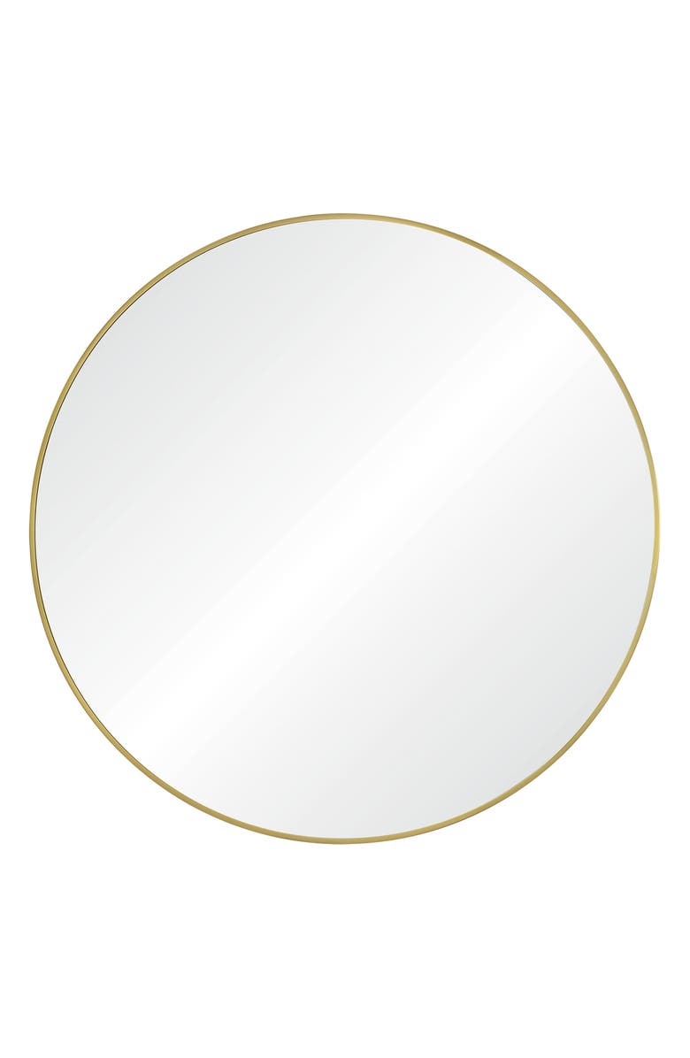 Renwil Grady Round Mirror, Main, color, Satin Brass