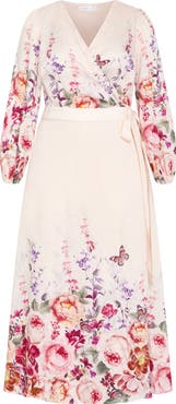 City Chic Anastasia Flutter Sleeve Midi Dress