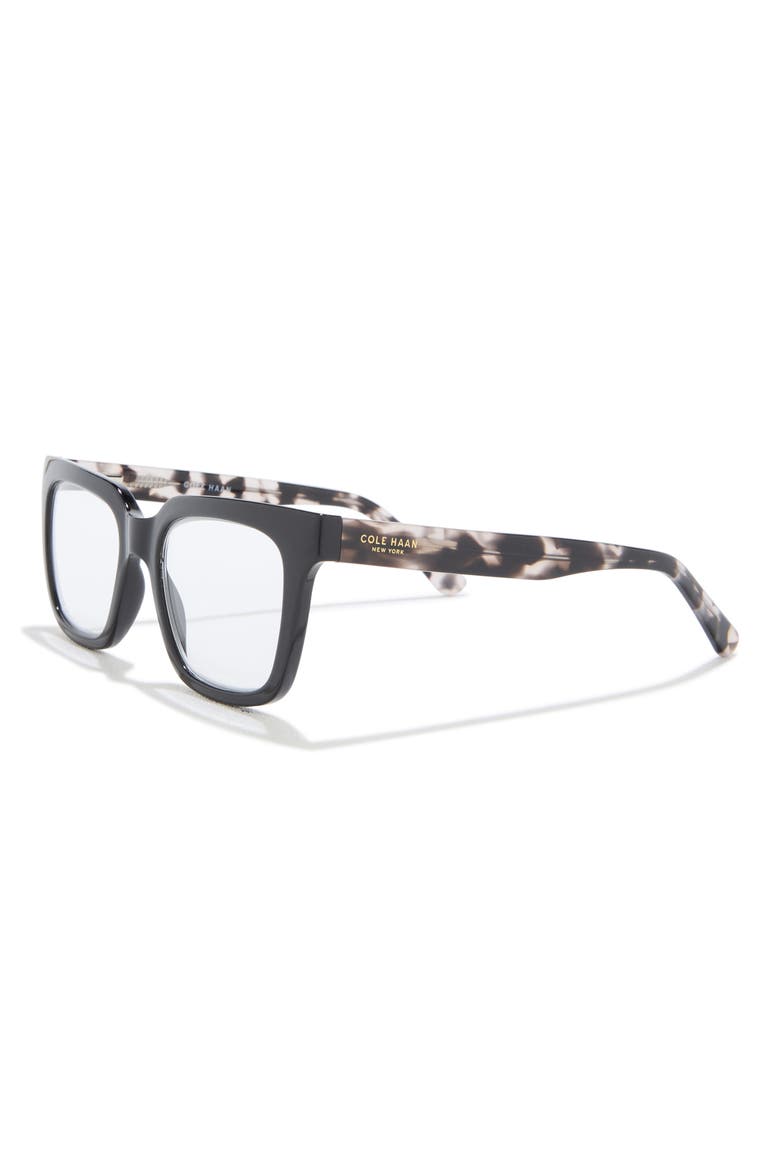 51mm Square Reading Glasses, Alternate, color, BLACK