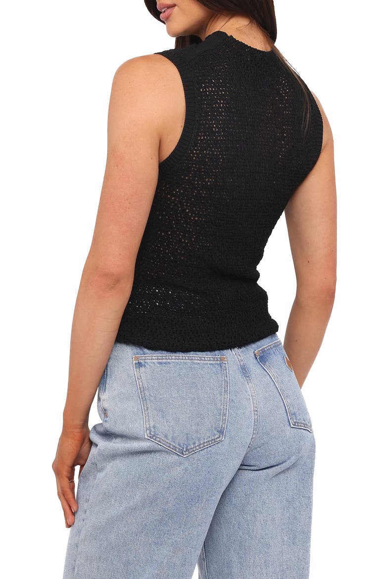 Brody Sheer Knit Tank, Alternate, color, BLACK