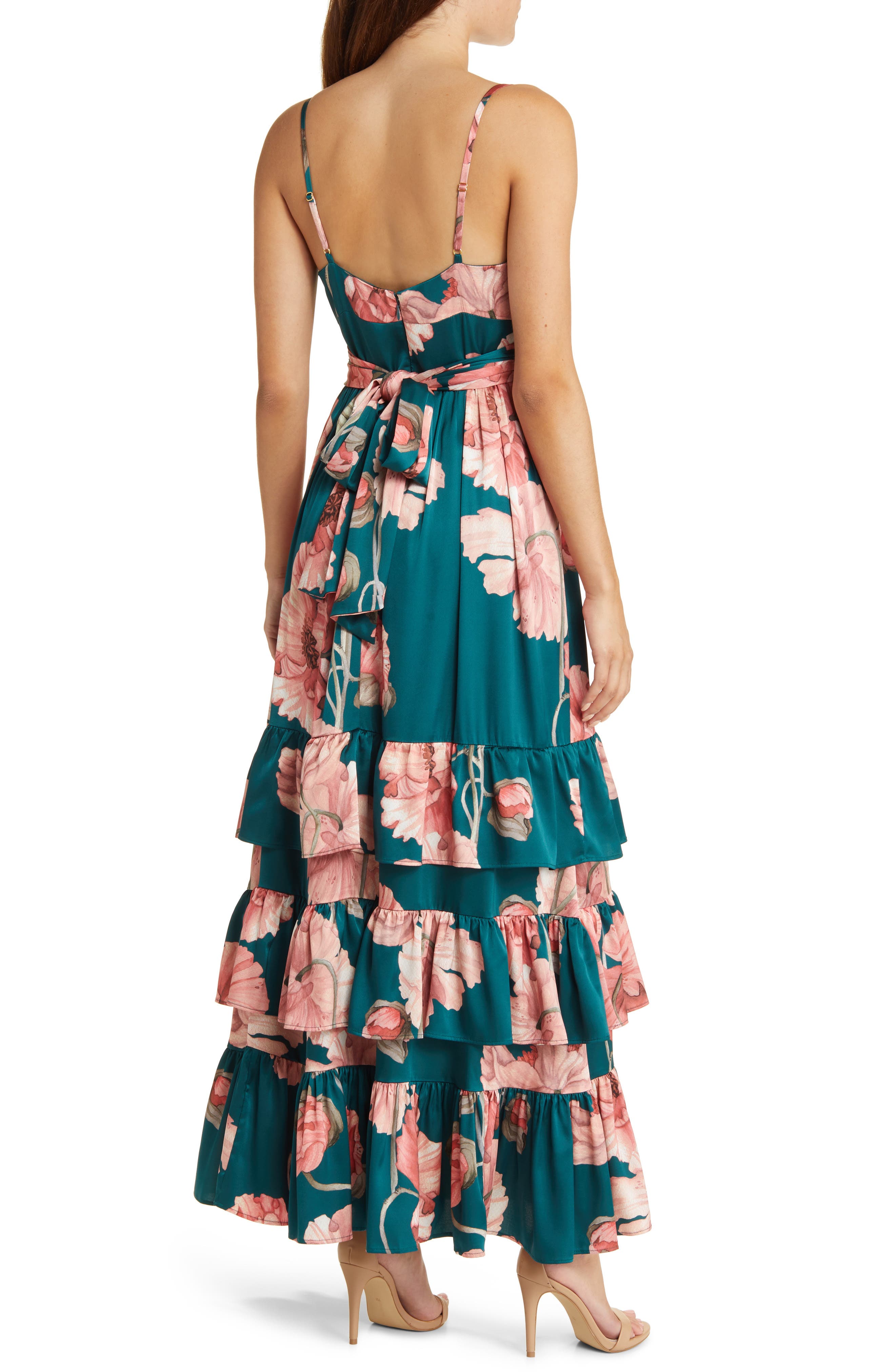Guthrie Floral Print Tiered Ruffle Dress - image 2